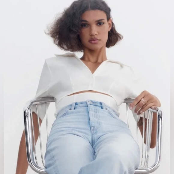 Elastic Linen Blend Bodysuit with cut-out detail - Picture 3 of 6